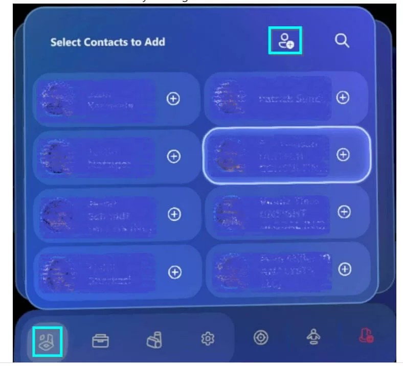 Adding Contacts in Space in Mesh Application