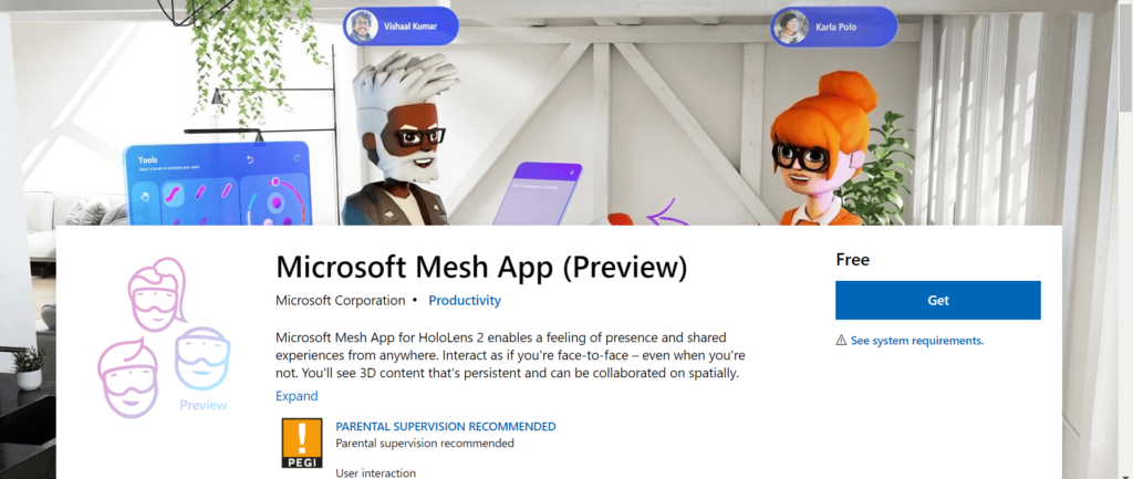 Microsoft Mesh App