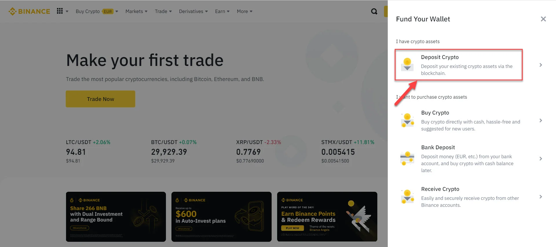 Binance Deposit Crypto